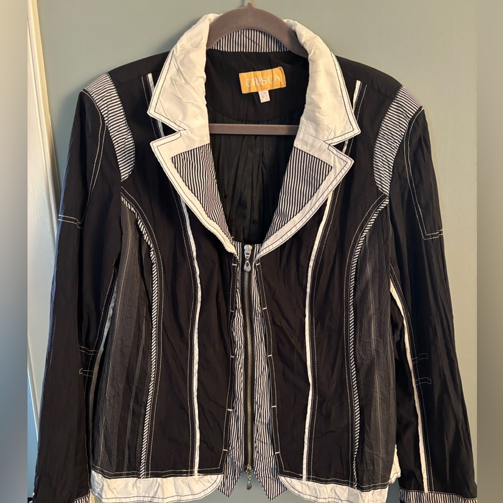 Crisca Navy and White Jacket